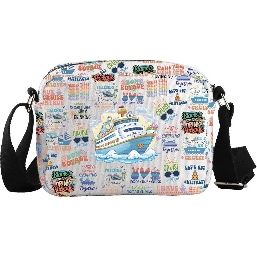 Cruise Survival Kit Crossbody Bag Travel Gift Compact Canvas Unisex